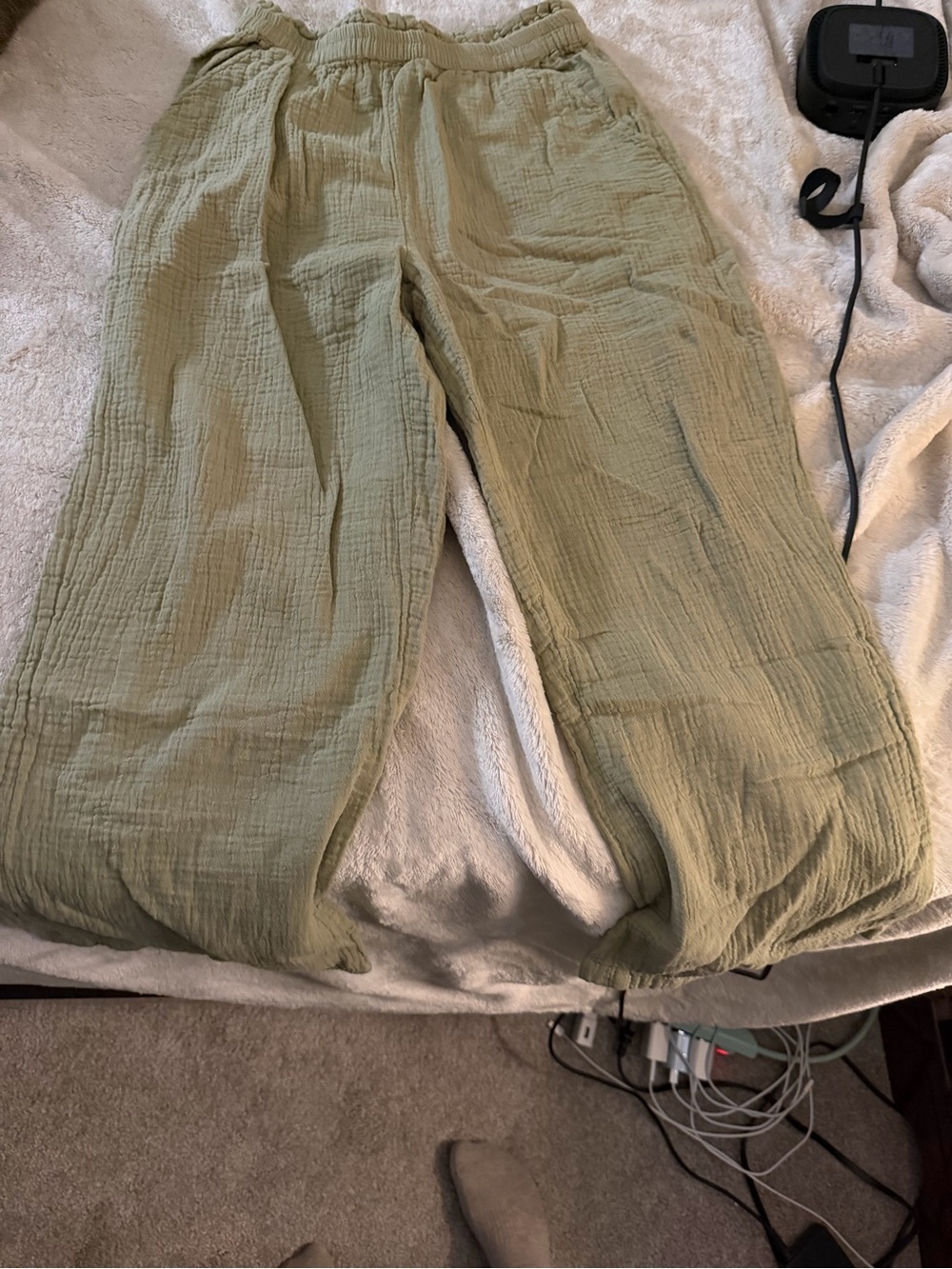 O'Neill Women's Wide Leg Pants in Light Sage Green